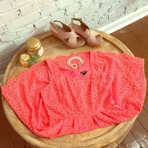 J. Crew Swirling Lace Fit & Flare Sleeveless Dress